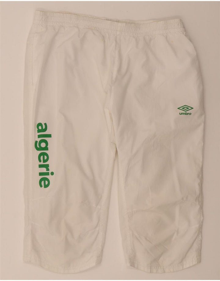 Pantaloncini sportivi Bermuda grafici da uomo Umbro 2XL Poliestere bianco