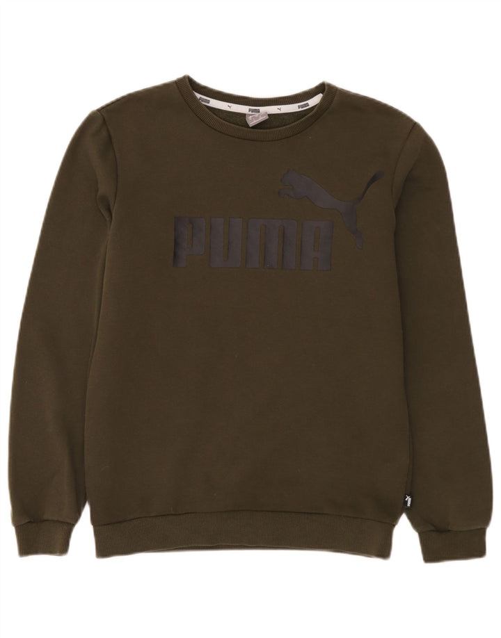 Felpa grafica Puma da ragazzo, 13-14 anni, color kaki