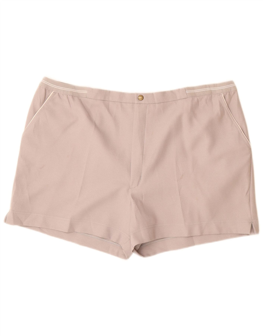 F.LLI Campagnolo Womens Chino Shorts W40 2XL Grey Polyester