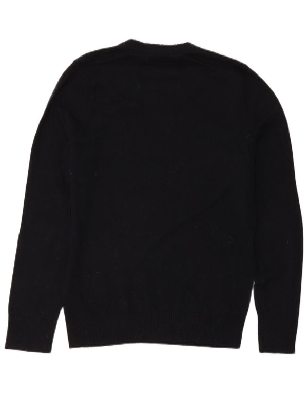 Hollister Herren-Pullover mit V-Ausschnitt aus mittelblauer Baumwolle