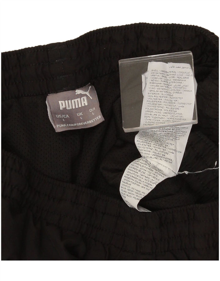 Puma Mens Tracksuit Trousers Large  Black Polyester