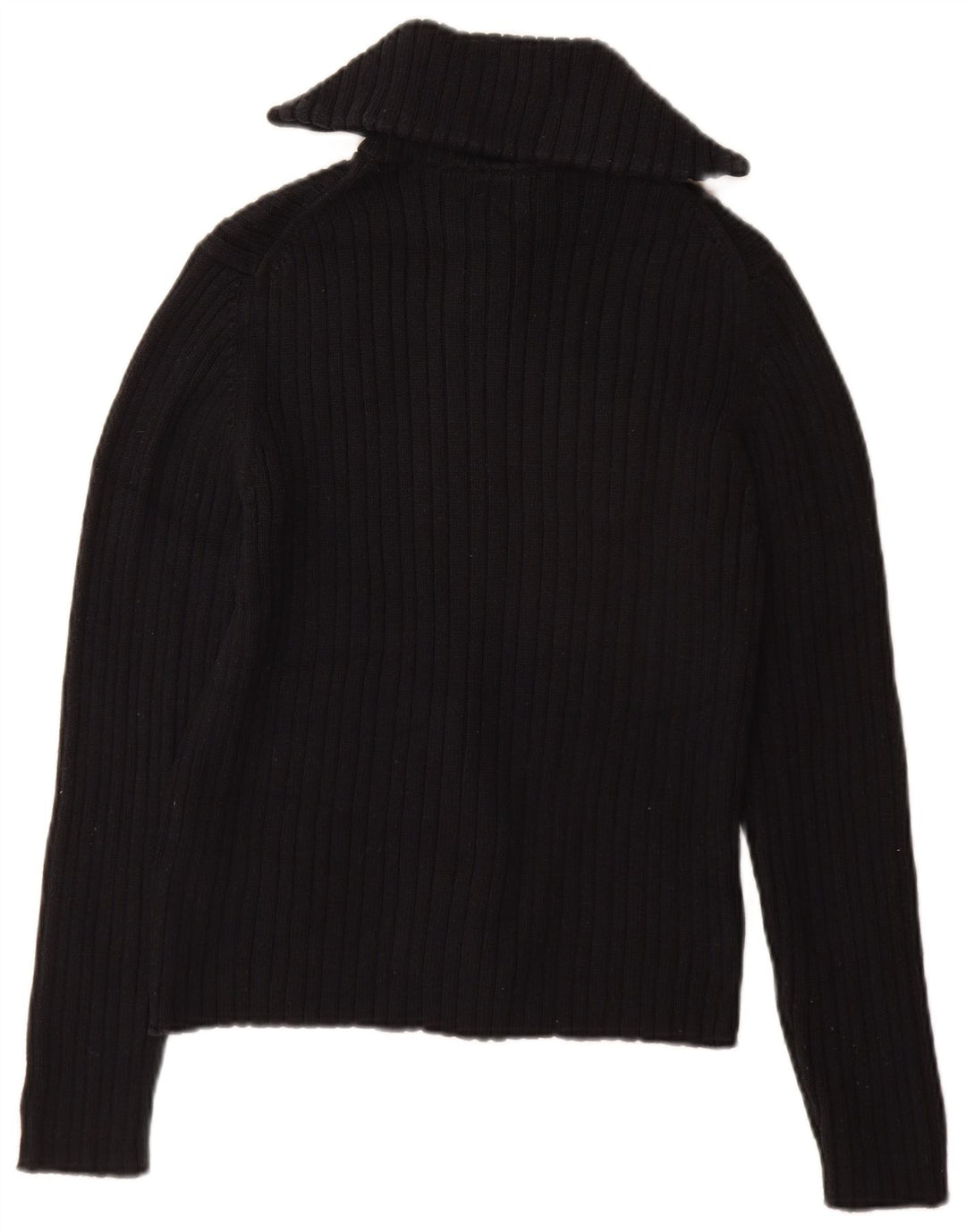 MARKS & SPENCER Womens Cardigan Sweater UK 12 Medium  Black Cotton
