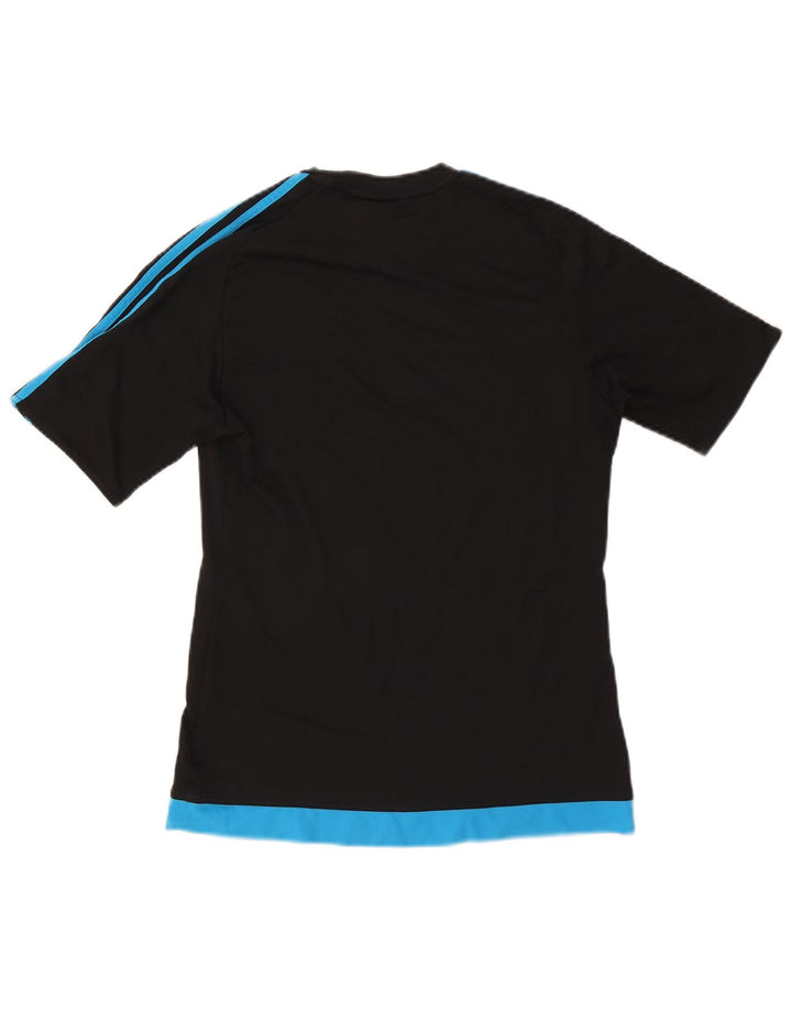 T-shirt Adidas Climalite da uomo, piccola, in poliestere color block nero