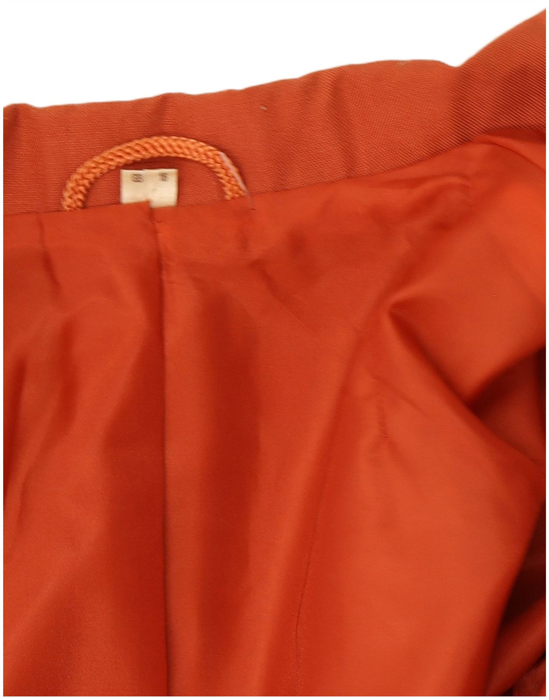 Jaqueta blazer feminina NINO com peito duplo Reino Unido 16 grande poliéster laranja