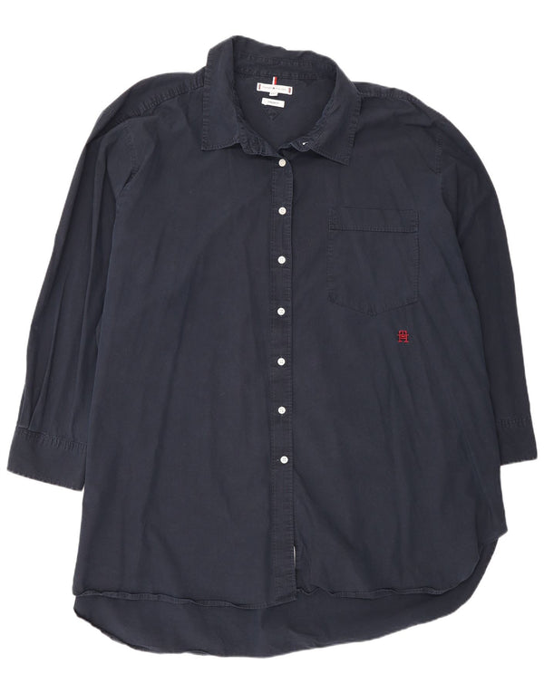 Abito camicia oversize a maniche lunghe da donna Tommy Hilfiger UK 26 5XL Blu navy