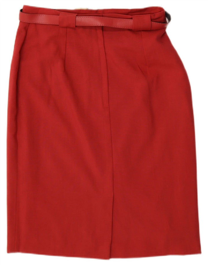 ST. BERNARD Womens Straight Skirt UK 14 Medium W28  Red Polyester