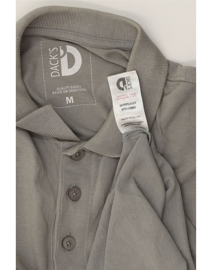 Polo da uomo DACK'S in cotone grigio medio