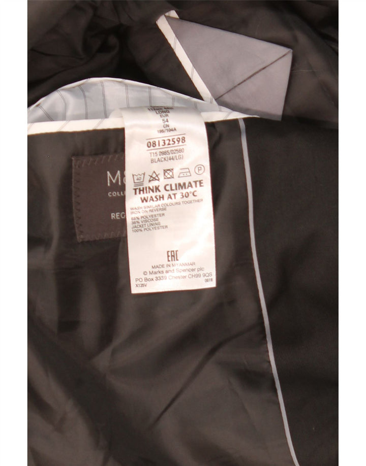 Jachetă pentru bărbați Marks & Spencer cu 2 nasturi, UK 44 XL, poliester negru