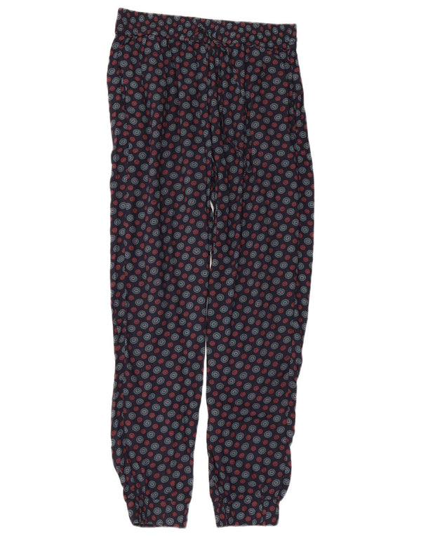Fat Face Damen Freizeithose UK 12 Medium W30 L29 Marineblau Geometrisch