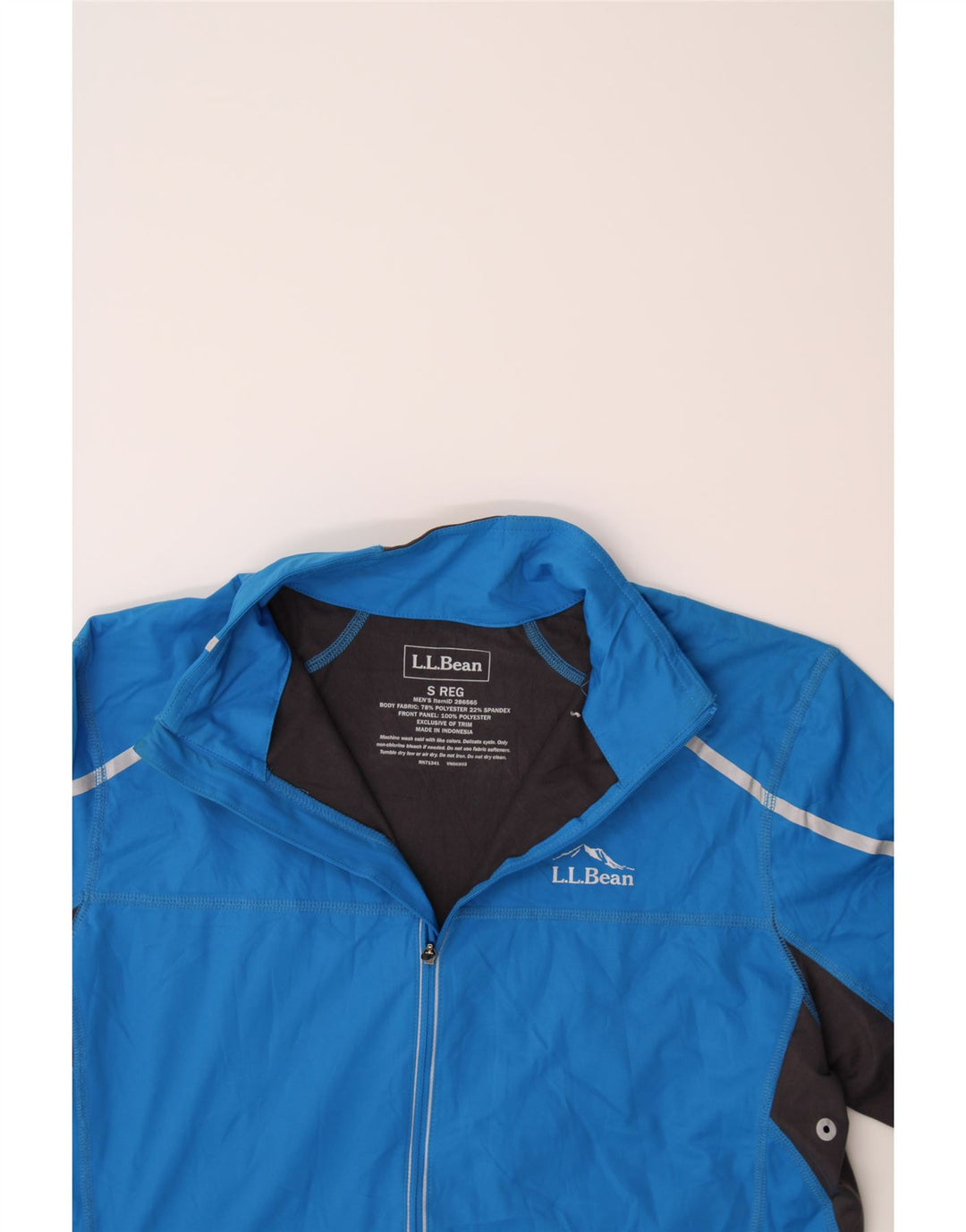 L.L.BEAN Mens Tracksuit Top Jacket Small Blue Colourblock Polyester Vintage L.L.Bean and Second-Hand L.L.Bean from Messina Hembry 