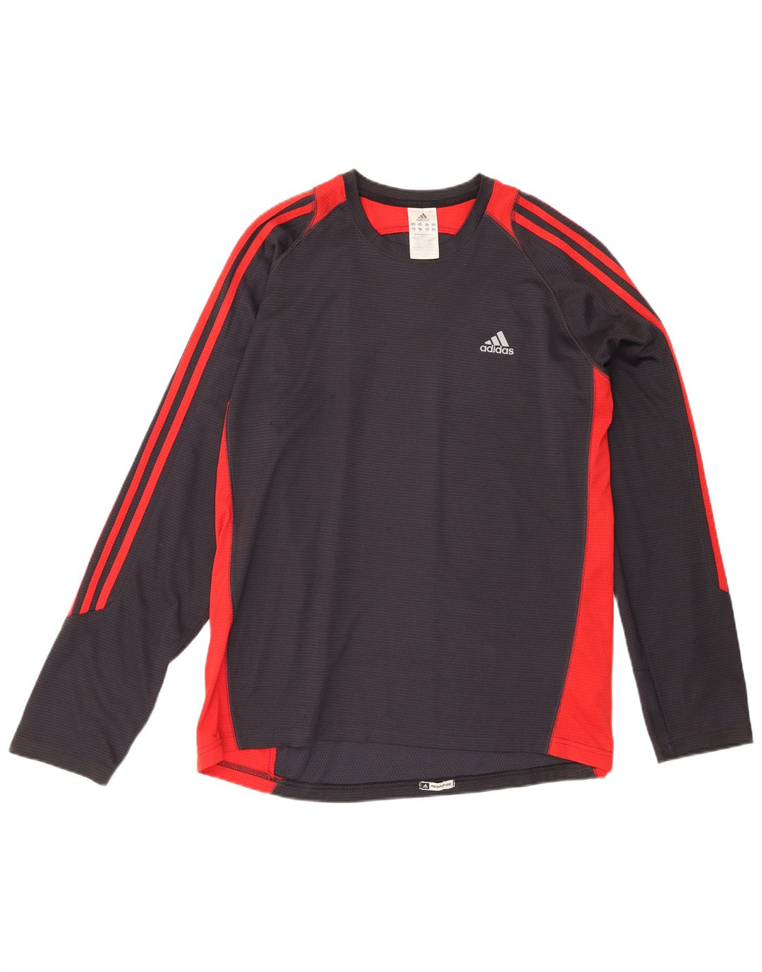 Maglia Adidas da uomo a maniche lunghe XL in poliestere color block grigio