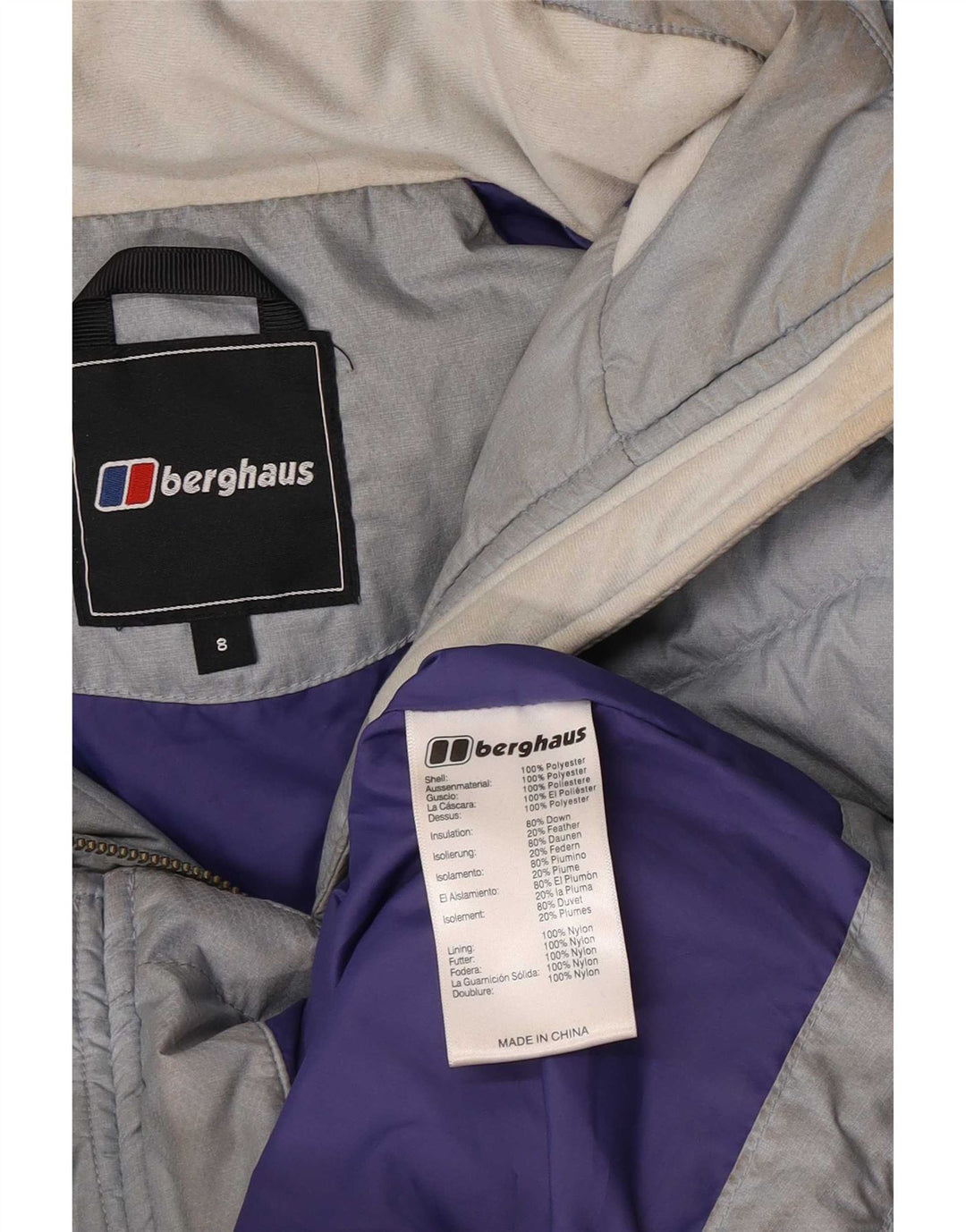 Giacca imbottita da donna Berghaus UK 8 Small Poliestere grigio
