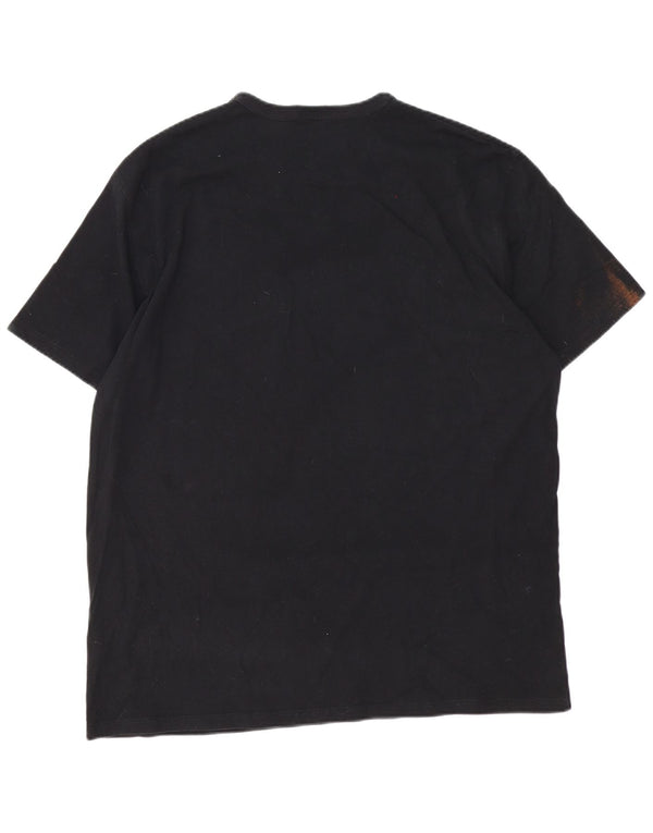 T-shirt grafica da uomo Champion Top XL in cotone nero