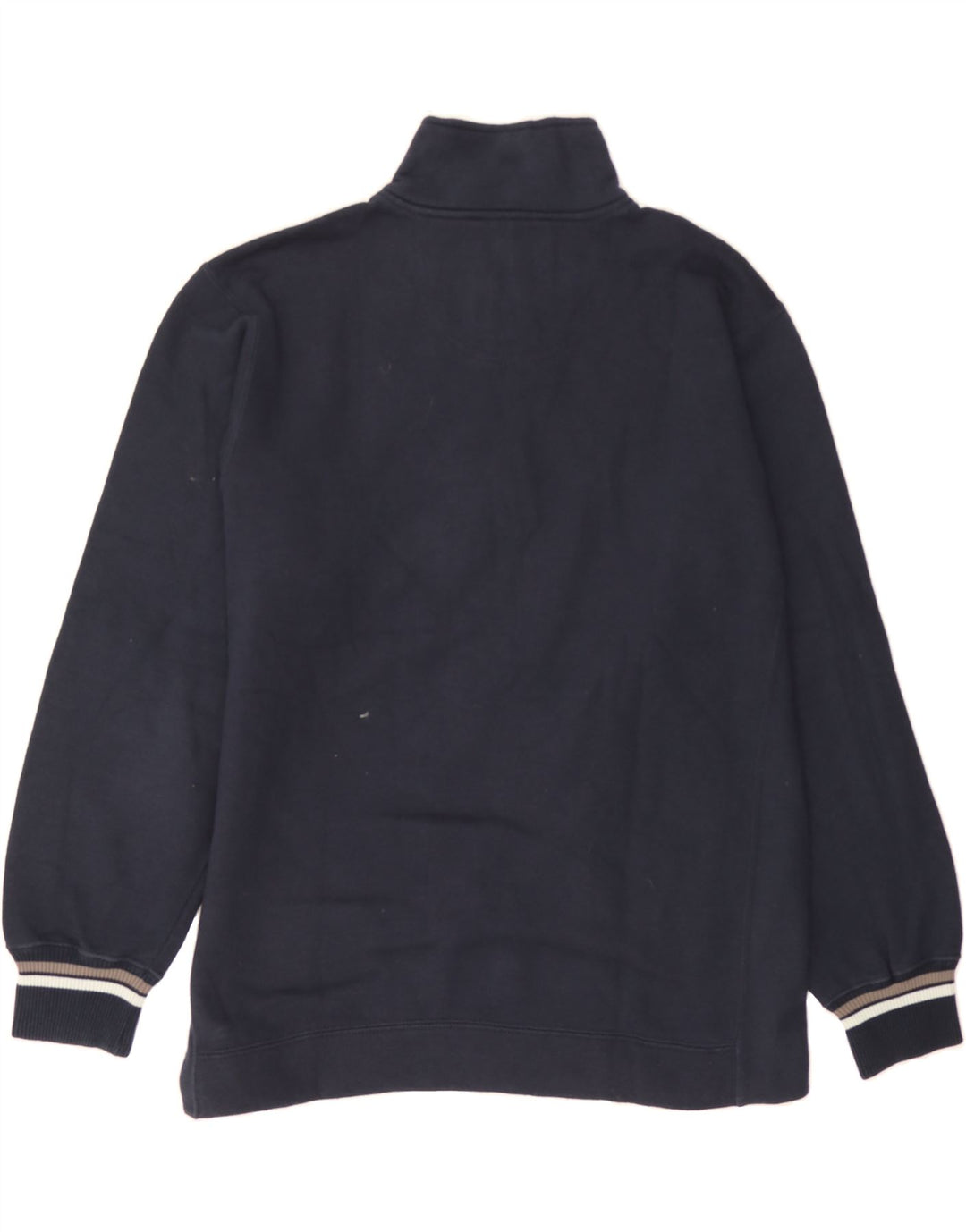 CHAMPION Mens Zip Neck Sweatshirt Jumper Medium Navy Blue Cotton Vintage Champion and Second-Hand Champion from Messina Hembry 