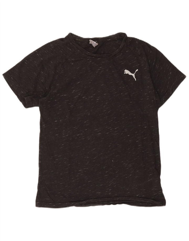 Puma Mens T-Shirt Top Large Grey Flecked Cotton