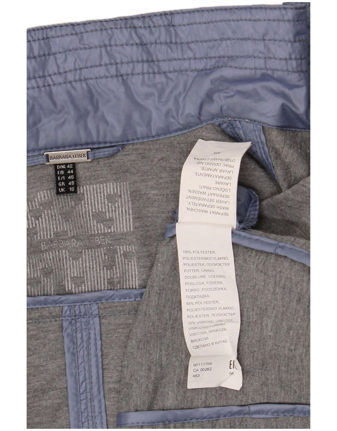 Barbara Lebek Damen Bomberjacke UK 16 Large Blau Polyester