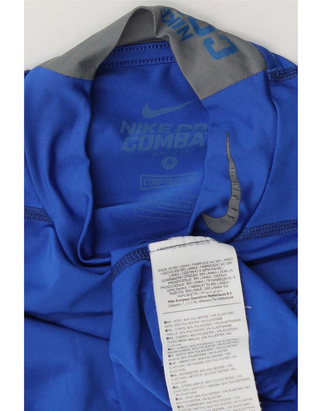 Nike Mens Dri Fit Top Long Sleeve Small Blue Polyester