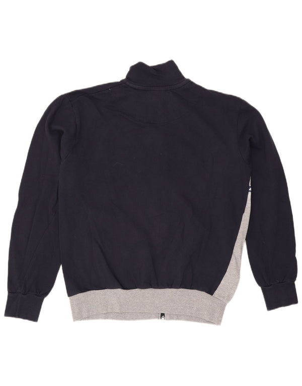 Lotto Mens Graphic Tracksuit Top Jacket Large Navy Blue Colourblock Cotton