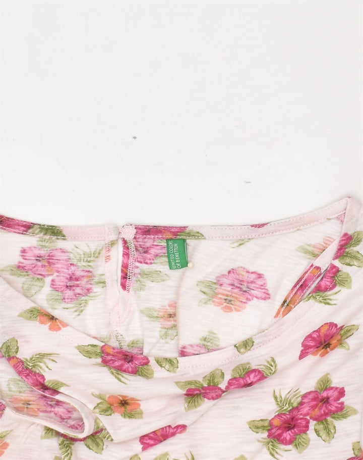 VINTAGE Girls Sundress 7-8 Years Off White Floral Cotton | Vintage | Thrift | Second-Hand | Used Clothing | Messina Hembry 
