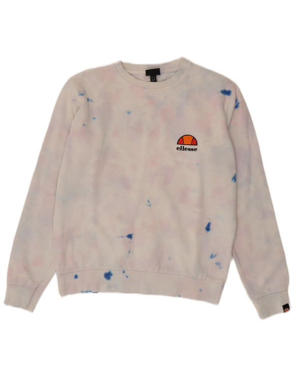 Ellesse Womens Oversized Sweatshirt Jumper UK 8 Small Multicolor Tie Dye