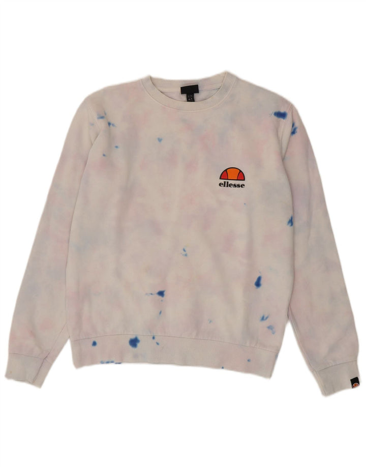 Ellesse Womens Oversized Sweatshirt Jumper UK 8 Small Multicolor Tie Dye