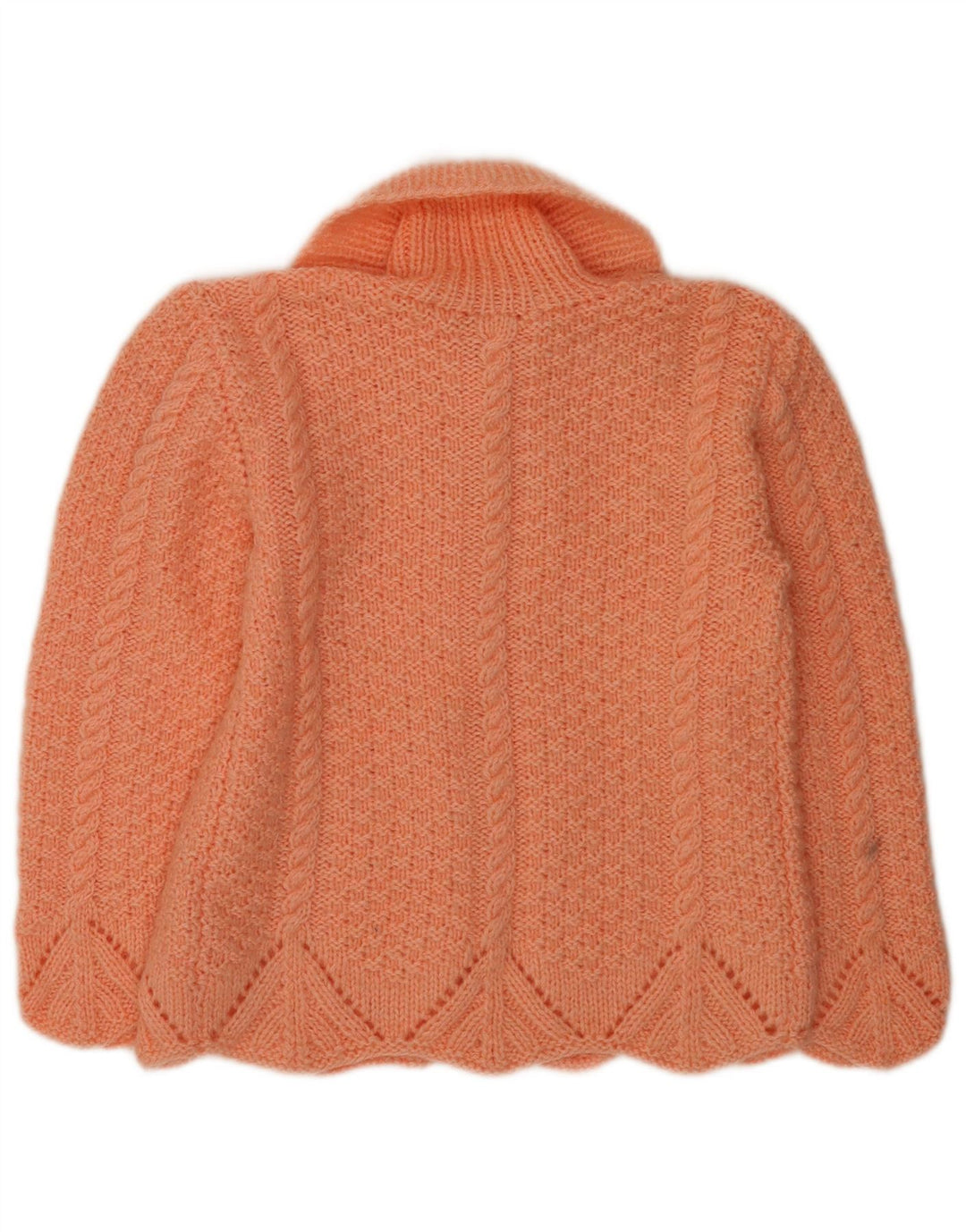 Vintage Womens Cardigan Sweater UK 14 Medium Orange