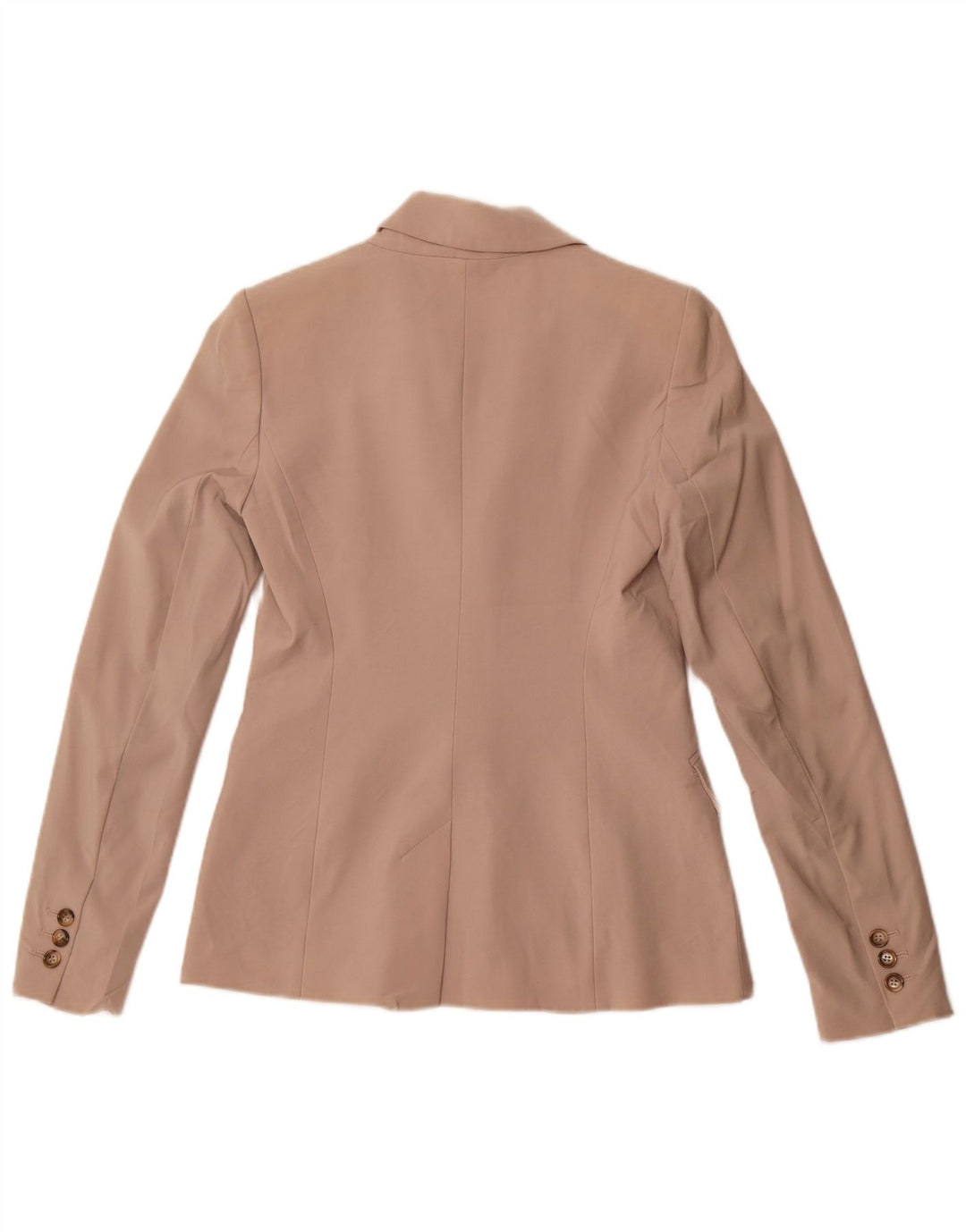 Reiss Womens 1 Button Blazer Jacket UK 6 XS Beige Wool