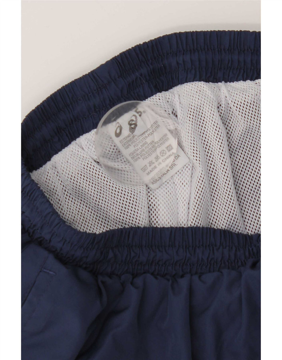 Pantaloncini sportivi da uomo Asics piccoli in poliestere blu navy