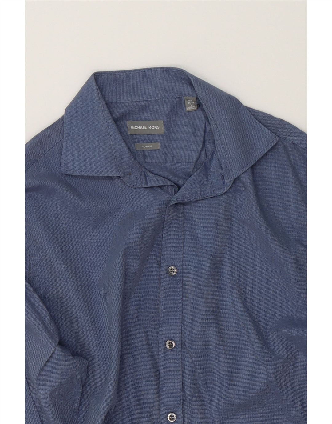 MICHAEL KORS Mens Slim Fit Shirt Size 16 1/2 Large Blue Vintage Michael Kors and Second-Hand Michael Kors from Messina Hembry 