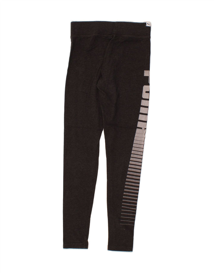 PUMA Womens Graphic Leggings UK 10 Small Grey Cotton Vintage Puma and Second-Hand Puma from Messina Hembry 