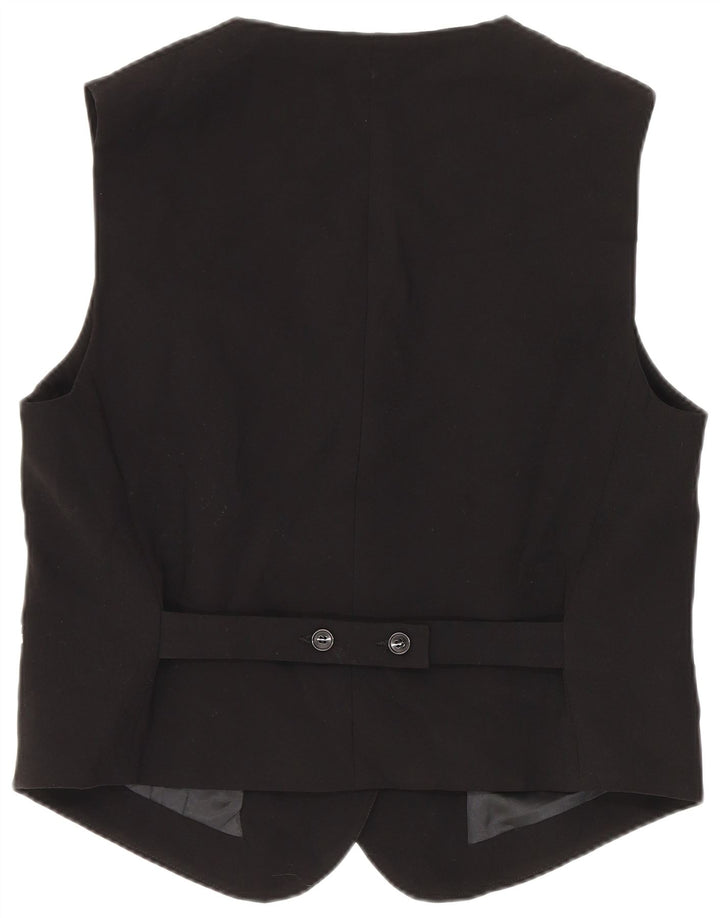 Zara Womens Waistcoat UK 14 Large Black Polyester
