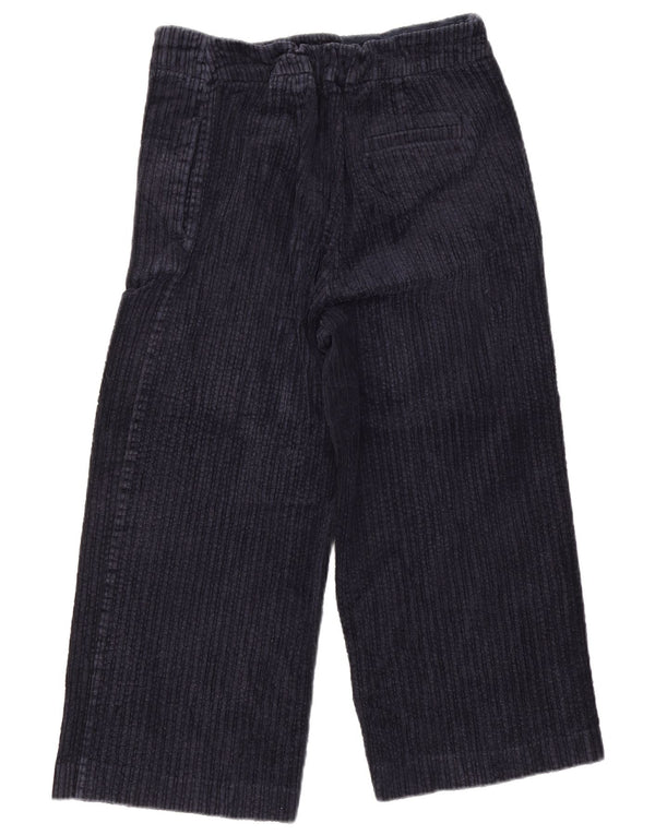 Marks & Spencer kvinders brede ben fløjlsbukser UK 16 Large W34 L22 Navy