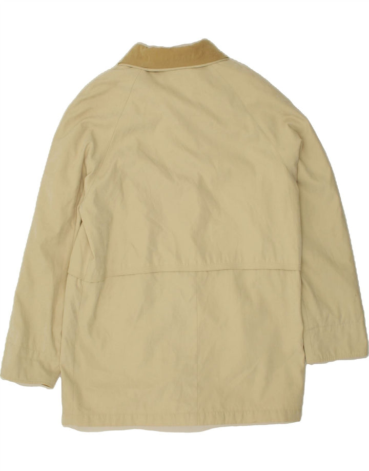 ENSIGN Womens Overcoat UK 14 Large  Beige Polyester Vintage Ensign and Second-Hand Ensign from Messina Hembry 