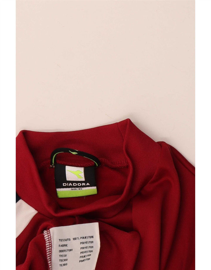 Diadora Mens Sweatshirt Jumper XS Red Colourblock Polyester
