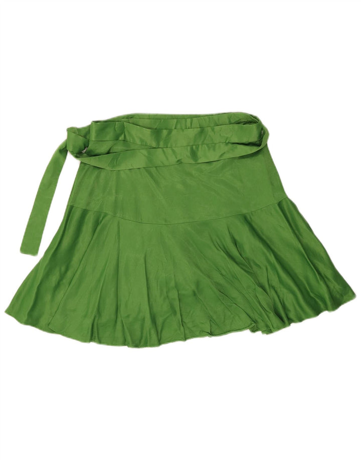 Zara Mini Wrap Nederdel Small W26 Grøn Viscose