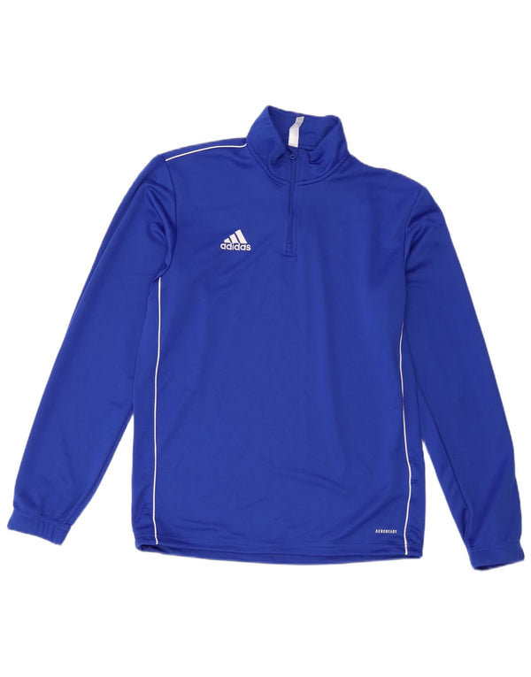 Adidas Homme Aeroready Zip Neck Pull Survêtement Haut Bleu Moyen Polyester