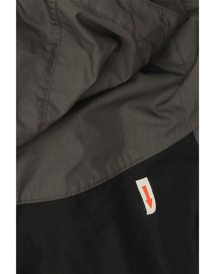 Nike Regnjakke med hætte til kvinder UK 16 Large Grå Colourblock Polyester