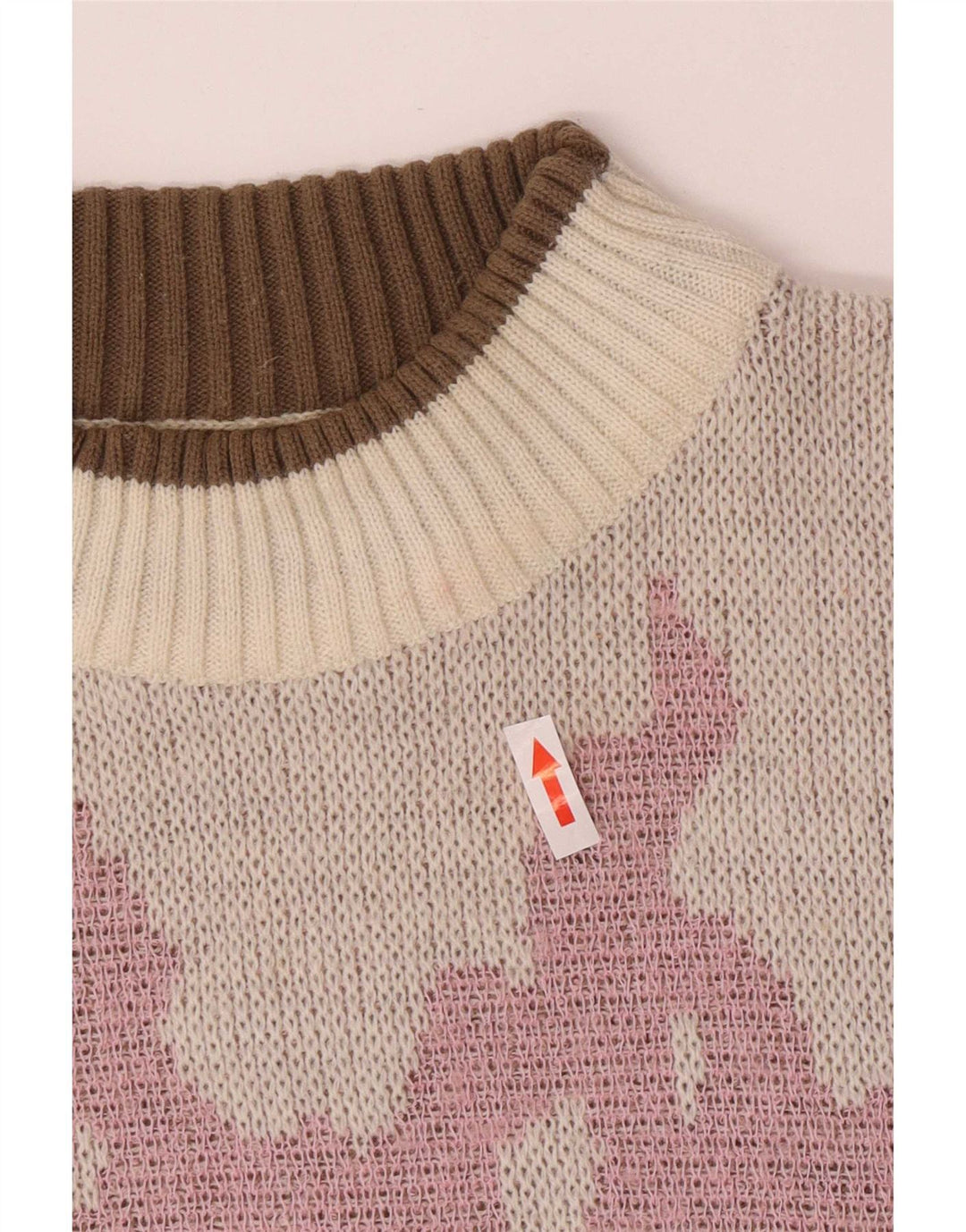 Stella Womens Turtle Neck Jumper Sweater EU 42 Large Grey Colourblock