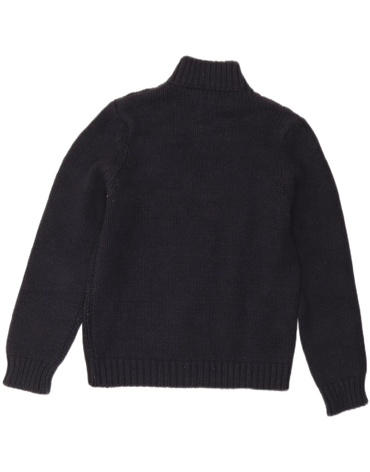 Sisley Pull Col Roulé Femme UK 14 Laine Bleu Marine Moyen