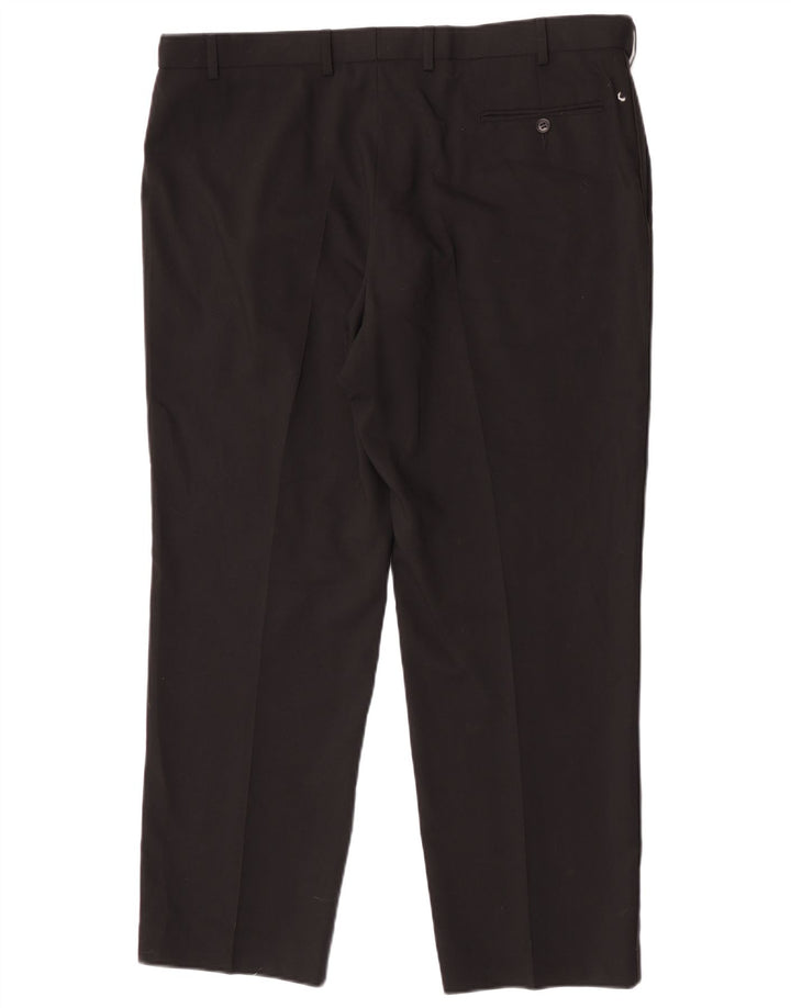 Marks & Spencer Mens Regular Fit Suit Trousers W40 L29 Black Wool