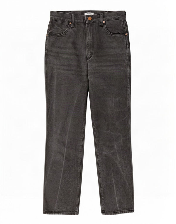 Jeans dritti Wrangler da donna Wild West W28 L27 cotone grigio