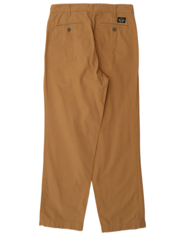 Calças Dockers masculinas retas Chino W32 L30 algodão bege