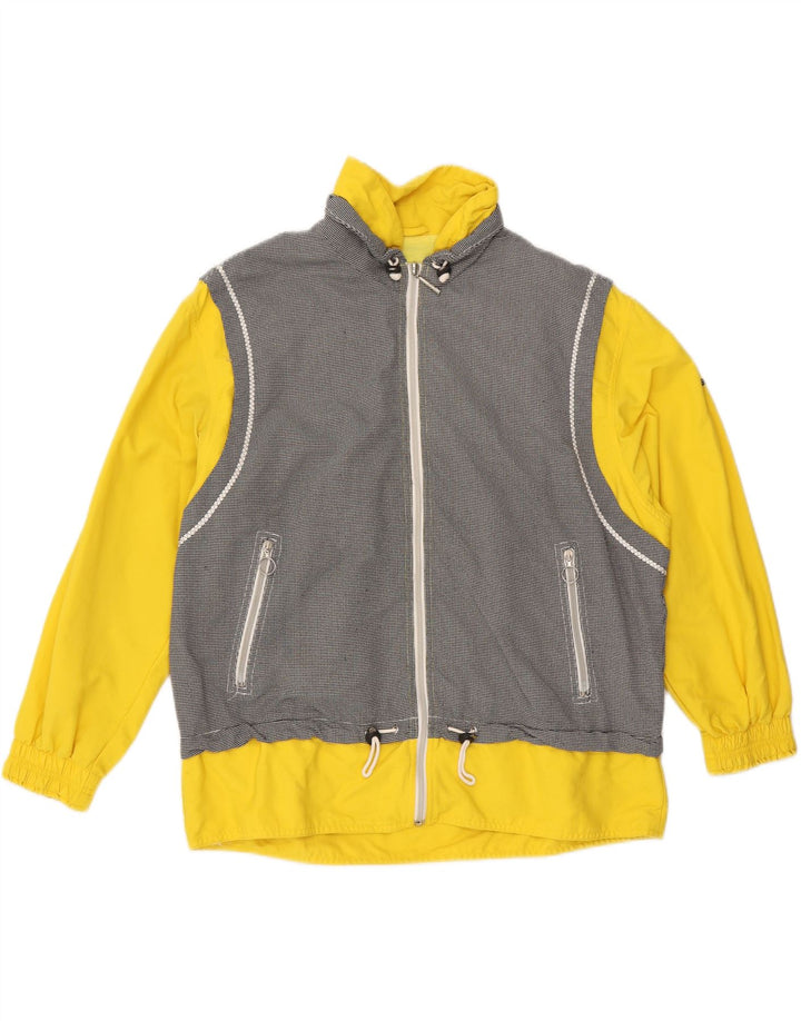 SILVY Womens Oversized Windbreaker Jacket IT 46 Large Grey Colourblock Vintage Silvy and Second-Hand Silvy from Messina Hembry 