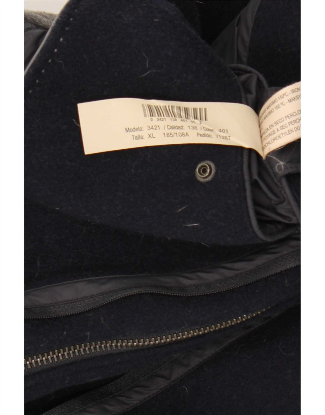 Massimo Dutti Veste Blazer 4 Boutons Homme UK 42 XL Bleu Marine Laine