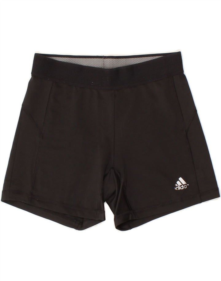 ADIDAS Womens Climalite Sport Shorts UK 8 Small Black Polyester Vintage Adidas and Second-Hand Adidas from Messina Hembry 
