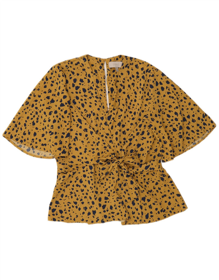 Camicetta da donna Coast Top UK 12 Poliestere con stampa animalier giallo medio