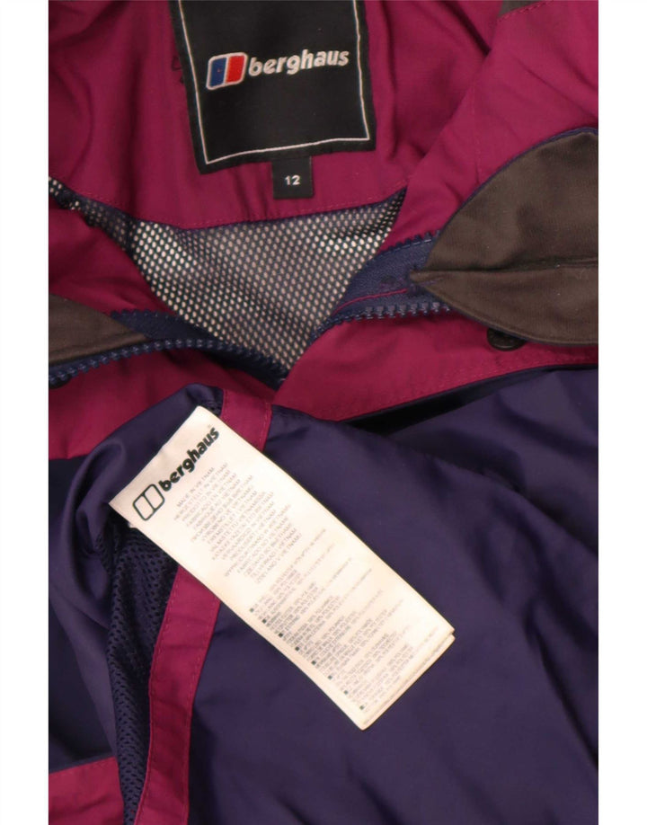Berghaus Veste de pluie à capuche pour femme UK 12 Bleu marine moyen Polyester