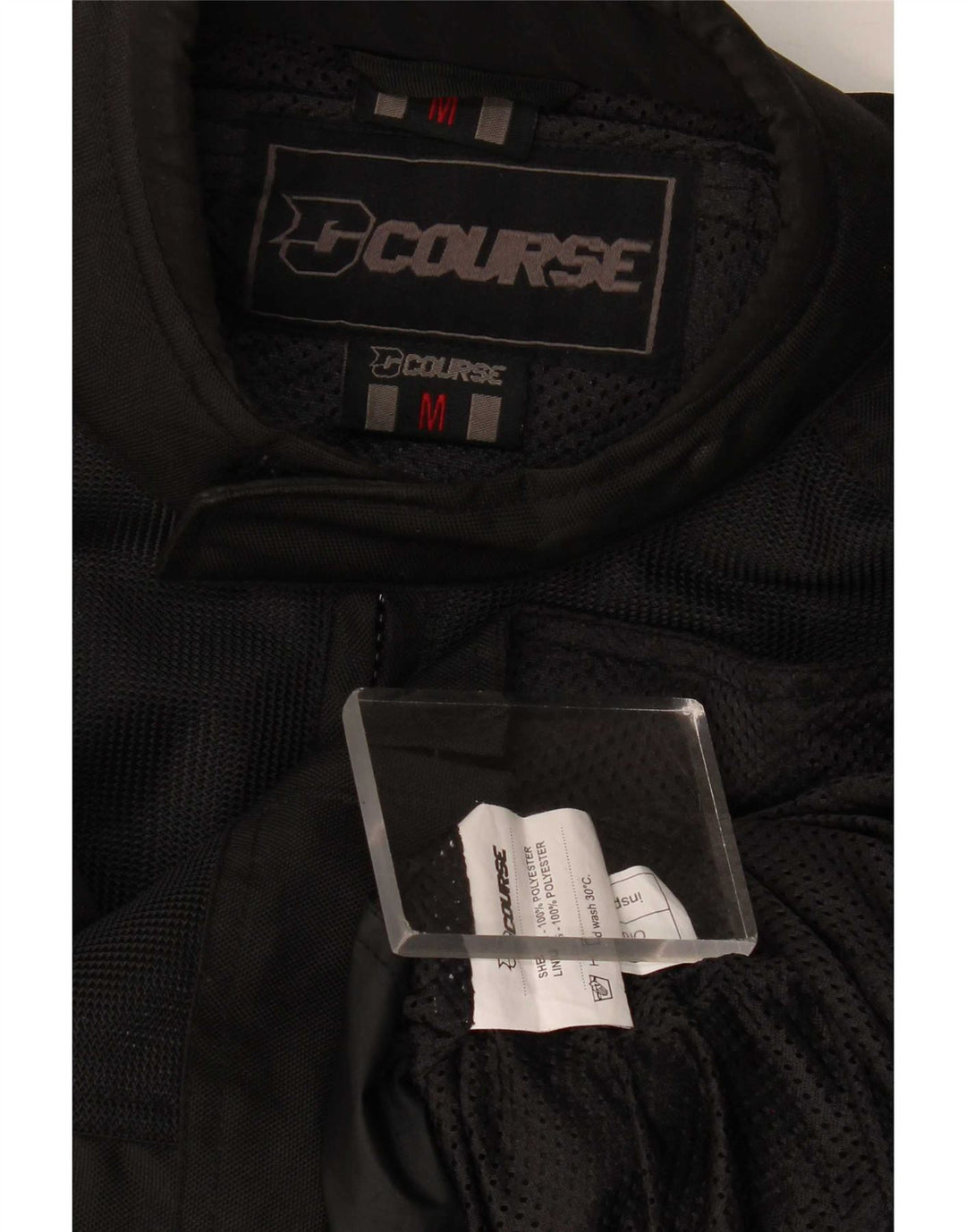 Course Veste Graphique Racer Homme UK 38 Moyen Noir Polyester