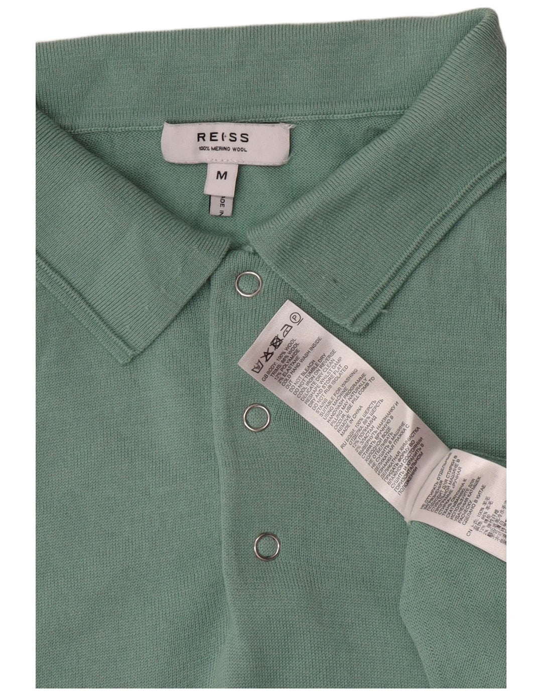 Reiss Poloshirt til mænd Medium Grøn uld
