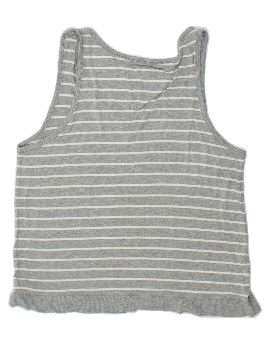 DKNY Womens Vest Top UK 18 XL Grey Striped Vintage Dkny and Second-Hand Dkny from Messina Hembry 